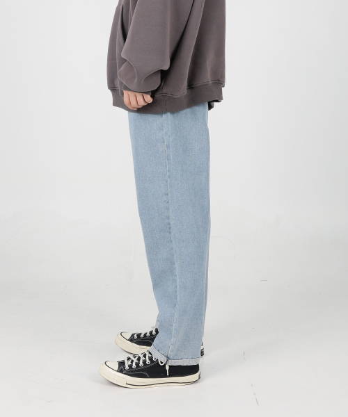 GCLIP（ジクリップ）の「あたたかい起毛配色裾ストレートデニムパンツ（デニムパンツ・メンズ・ブルー・38/36/34/32/30/26/28）」の3枚目の写真