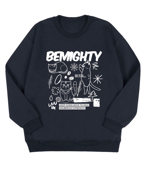 BEMIGHTY（ビーマイティー）の「ドローイングキャットオーバーサイズ特別裏毛スウェットシャツ[ブラック]（スウェット・メンズ・その他・MEDIUM/LARGE/X-LARGE/XX-LARGE）」の5枚目の写真