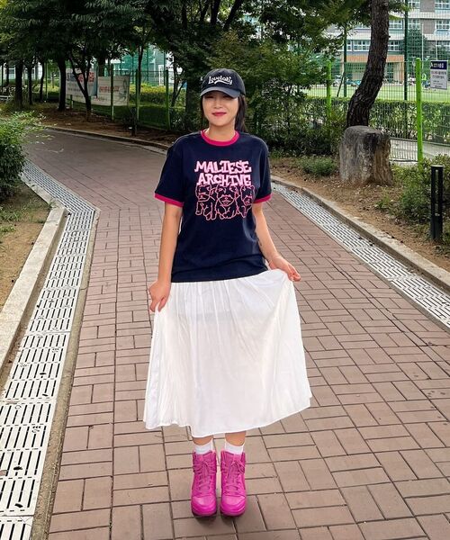 WaiKei(ワイケイ)の「マルチーズアーカイブライングラフィックリンガー半袖Tシャツアイボリー(Tシャツ/カットソー・レディース・その他・2/1/0)」の10枚目の写真