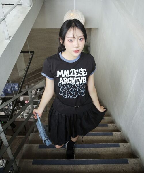 WaiKei(ワイケイ)の「マルチーズアーカイブライングラフィックリンガー半袖Tシャツアイボリー(Tシャツ/カットソー・レディース・その他・2/1/0)」の12枚目の写真