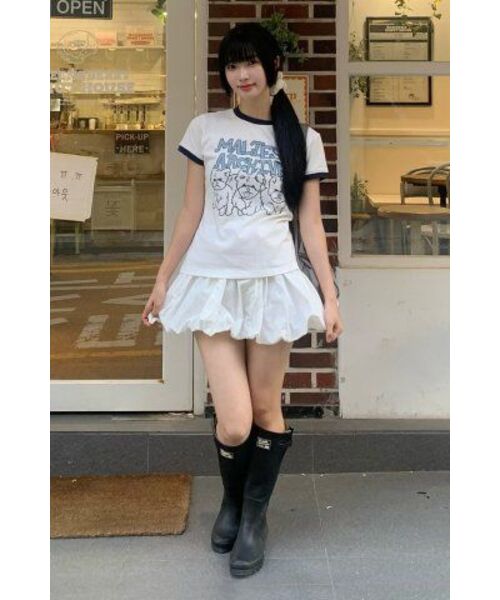 WaiKei(ワイケイ)の「マルチーズアーカイブライングラフィックリンガー半袖Tシャツアイボリー(Tシャツ/カットソー・レディース・その他・2/1/0)」の15枚目の写真