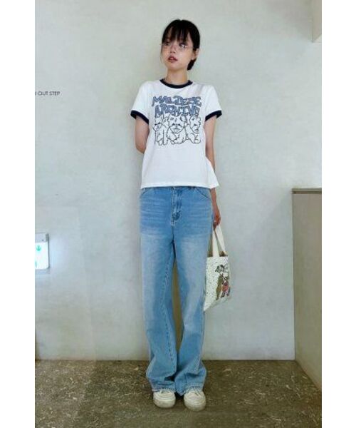 WaiKei(ワイケイ)の「マルチーズアーカイブライングラフィックリンガー半袖Tシャツアイボリー(Tシャツ/カットソー・レディース・その他・2/1/0)」の20枚目の写真