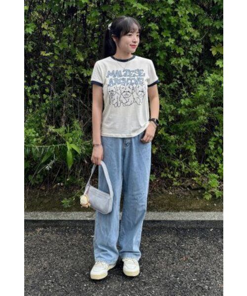 WaiKei(ワイケイ)の「マルチーズアーカイブライングラフィックリンガー半袖Tシャツアイボリー(Tシャツ/カットソー・レディース・その他・2/1/0)」の21枚目の写真