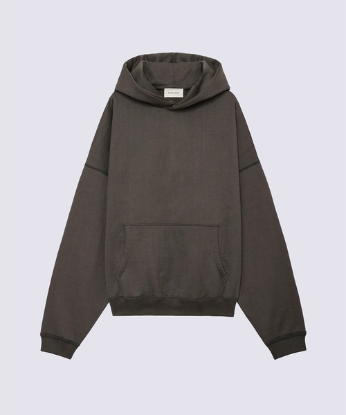 markaware（マーカウェア）の「【markaware/marka】オーガニックコットンヘビー吊裏毛 / ヒュージショートパーカー（パーカー・メンズ・グレー/ネイビー/パープル・1/2）」の4枚目の写真