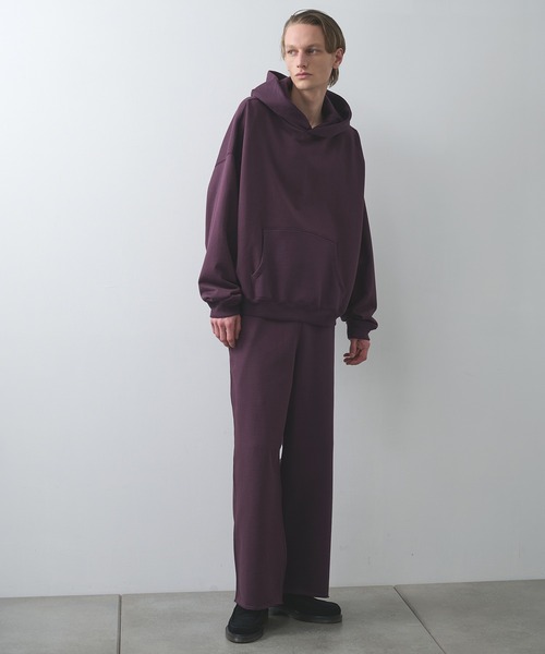 markaware（マーカウェア）の「【markaware/marka】オーガニックコットンヘビー吊裏毛 / ヒュージショートパーカー（パーカー・メンズ・グレー/ネイビー/パープル・1/2）」の13枚目の写真