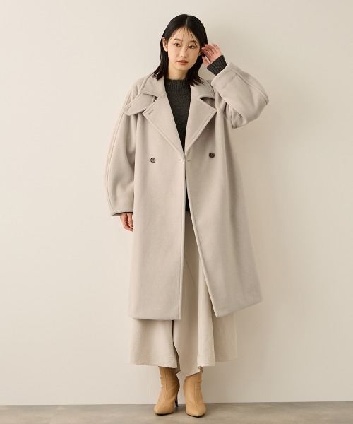 ketty(ケティ)の「ニットビーバー2WAYカラーコート(その他アウター・レディース・ブラウン/ベージュ/ダークグレー・M)」の3枚目の写真