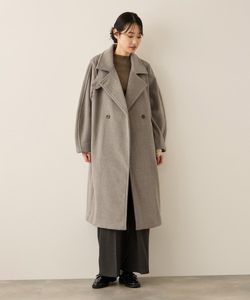 ketty(ケティ)の「ニットビーバー2WAYカラーコート(その他アウター・レディース・ブラウン/ベージュ/ダークグレー・M)」の2枚目の写真