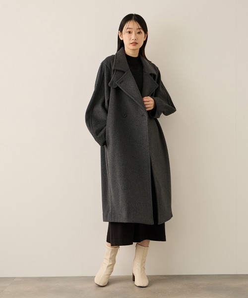 ketty(ケティ)の「ニットビーバー2WAYカラーコート(その他アウター・レディース・ブラウン/ベージュ/ダークグレー・M)」の1枚目の写真