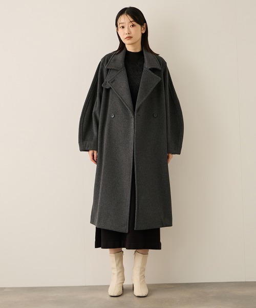 ketty(ケティ)の「ニットビーバー2WAYカラーコート(その他アウター・レディース・ブラウン/ベージュ/ダークグレー・M)」の20枚目の写真