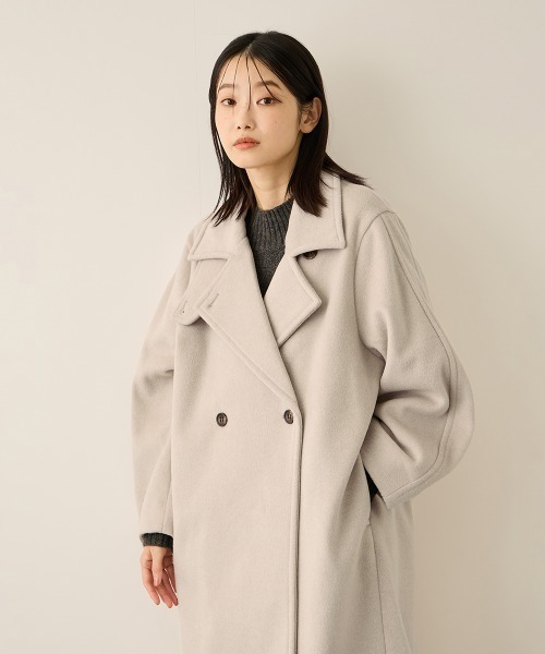 ketty(ケティ)の「ニットビーバー2WAYカラーコート(その他アウター・レディース・ブラウン/ベージュ/ダークグレー・M)」の13枚目の写真