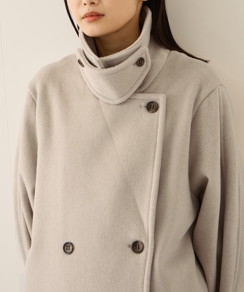 ketty(ケティ)の「ニットビーバー2WAYカラーコート(その他アウター・レディース・ブラウン/ベージュ/ダークグレー・M)」の14枚目の写真