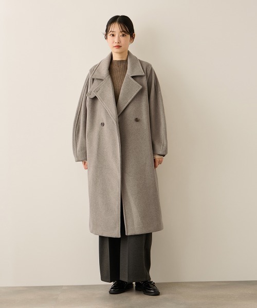 ketty(ケティ)の「ニットビーバー2WAYカラーコート(その他アウター・レディース・ブラウン/ベージュ/ダークグレー・M)」の22枚目の写真