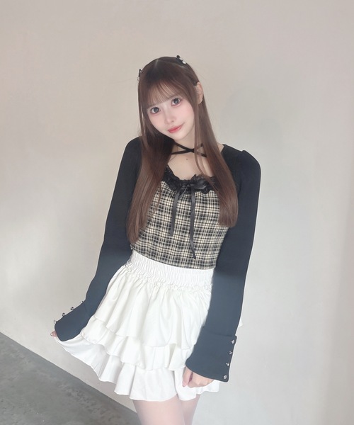 one way（ワンウェイ）の「レースボレロ風トップス（Tシャツ/カットソー・レディース・ベージュ系その他/グレー系その他/ブラウン系その他/ブラック系その他・FREE）」の4枚目の写真