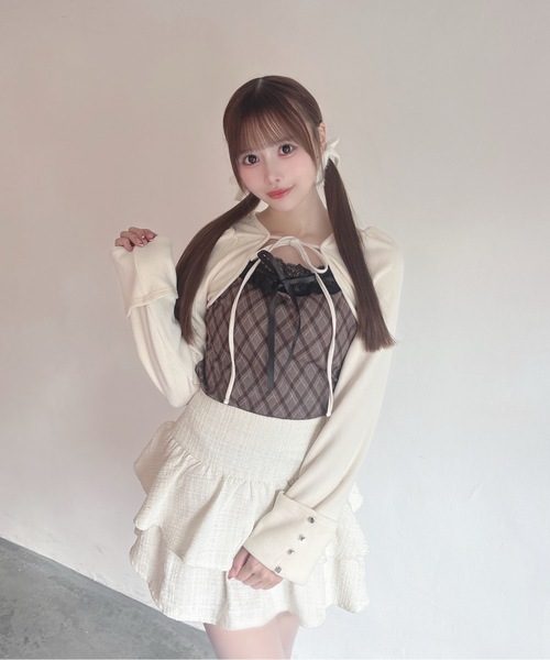 one way（ワンウェイ）の「レースボレロ風トップス（Tシャツ/カットソー・レディース・ベージュ系その他/グレー系その他/ブラウン系その他/ブラック系その他・FREE）」の13枚目の写真