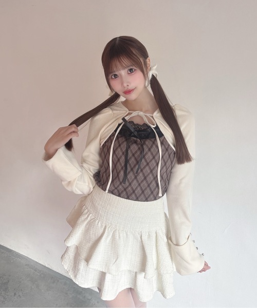 one way（ワンウェイ）の「レースボレロ風トップス（Tシャツ/カットソー・レディース・ベージュ系その他/グレー系その他/ブラウン系その他/ブラック系その他・FREE）」の14枚目の写真