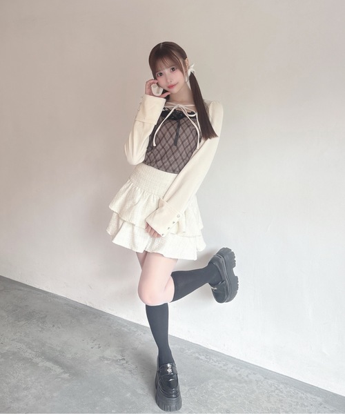 one way（ワンウェイ）の「レースボレロ風トップス（Tシャツ/カットソー・レディース・ベージュ系その他/グレー系その他/ブラウン系その他/ブラック系その他・FREE）」の17枚目の写真