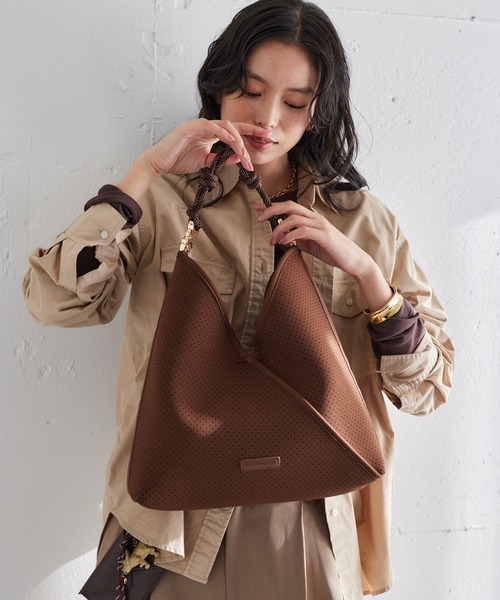 BARNYARDSTORM（バンヤードストーム）の「BARNYARDSTORM / 3WAYパンチングミニショルダーバッグ（トートバッグ・レディース・ブラウン/グレー・FREE）」の6枚目の写真