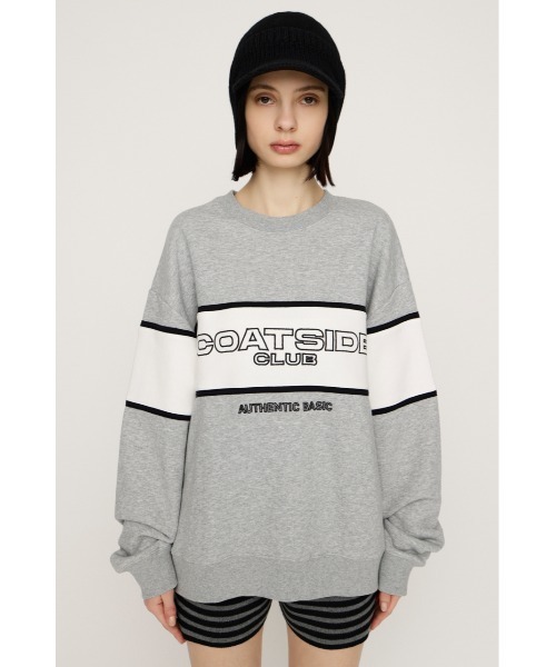 SLY(スライ)の「BLOCKING LINE LOGO SW TOPS ブロッキングライン ロゴ スウェット トップス 冬服 春服 トレーナー(スウェット・レディース・ネイビー/グリーン/杢グレー・FREE)」の15枚目の写真