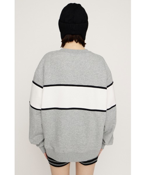 SLY(スライ)の「BLOCKING LINE LOGO SW TOPS ブロッキングライン ロゴ スウェット トップス 冬服 春服 トレーナー(スウェット・レディース・ネイビー/グリーン/杢グレー・FREE)」の17枚目の写真