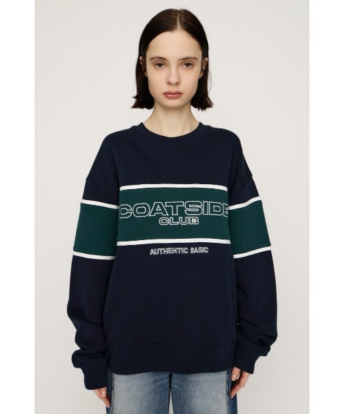 セール】BLOCKING LINE LOGO SW TOPS ブロッキングライン ロゴ