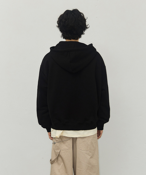 GRAVER（グレーバー）の「[ユニセックス]GRAE-S スモールストライプフードジップアップ_グレー（パーカー・レディース・チャコールグレー・MEDIUM/LARGE）」の6枚目の写真