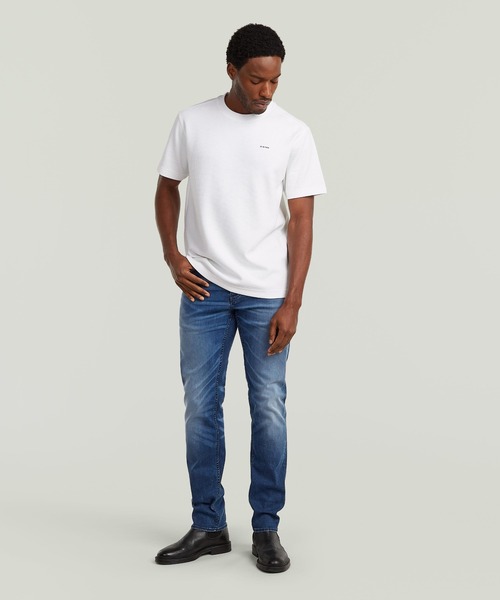 G-STAR(ジースター)の「True Regular Structured T-Shirt/レギュラーシルエットサーマルワッフルTシャツ(Tシャツ/カットソー・メンズ・ダークブラック/ホワイト・X-LARGE/X-SMALL/LARGE/MEDIUM/SMALL)」の4枚目の写真