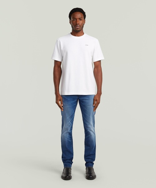 G-STAR(ジースター)の「True Regular Structured T-Shirt/レギュラーシルエットサーマルワッフルTシャツ(Tシャツ/カットソー・メンズ・ダークブラック/ホワイト・X-LARGE/X-SMALL/LARGE/MEDIUM/SMALL)」の5枚目の写真