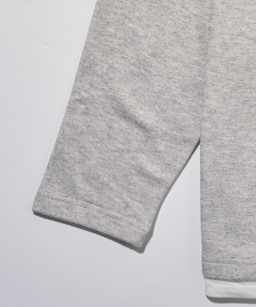 Arnold Palmer(アーノルドパーマー)の「メランジスムース フェイクレイヤード キーネックプルオーバー(Tシャツ/カットソー・メンズ・ライトグレー/ライム・LL/L/M)」の7枚目の写真