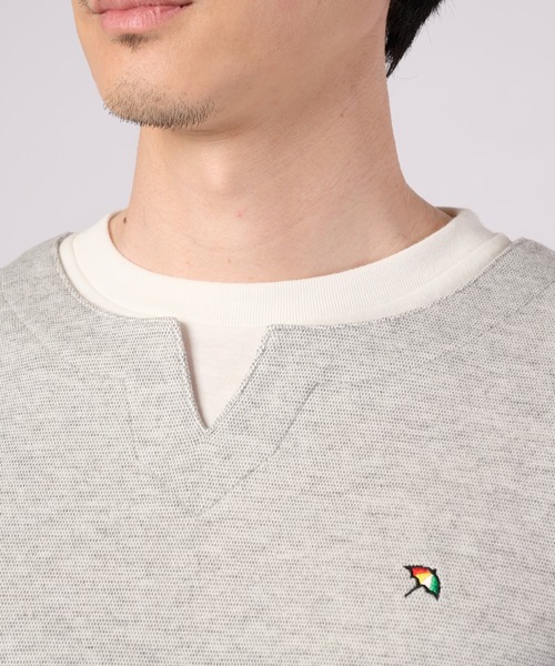 Arnold Palmer(アーノルドパーマー)の「メランジスムース フェイクレイヤード キーネックプルオーバー(Tシャツ/カットソー・メンズ・ライトグレー/ライム・LL/L/M)」の22枚目の写真