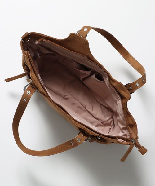 SEQUENZ(シークエンズ)の「※WEB限定 / フェイクレザー&フェイクスウェード / スタースタッズ&ハトメハンドバッグ / sqnz star eyelet bag(トートバッグ・レディース・ピンク/ベージュ系その他3/ブラック・FREE)」の15枚目の写真