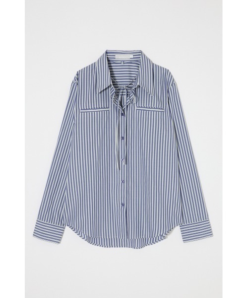 MOUSSY（マウジー）の「【26年SS新作】BOW DETAIL STRIPE シャツ（シャツ/ブラウス・レディース・ライトイエロー/ブルー・FREE）」の3枚目の写真