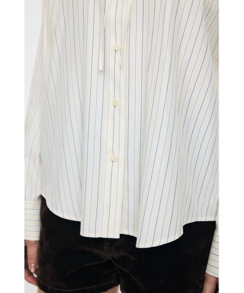 MOUSSY（マウジー）の「【26年SS新作】BOW DETAIL STRIPE シャツ（シャツ/ブラウス・レディース・ライトイエロー/ブルー・FREE）」の13枚目の写真