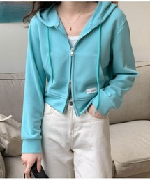 VIBGYOR Women | 【Mayree】クロップドジップパーカー　ショート丈　長袖(パーカー)