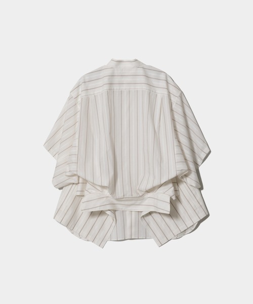 beautiful people（ビューティフルピープル）の「double-end cotton silk JQ stripe shirt（シャツ/ブラウス・レディース・オフホワイト・36/38）」の3枚目の写真