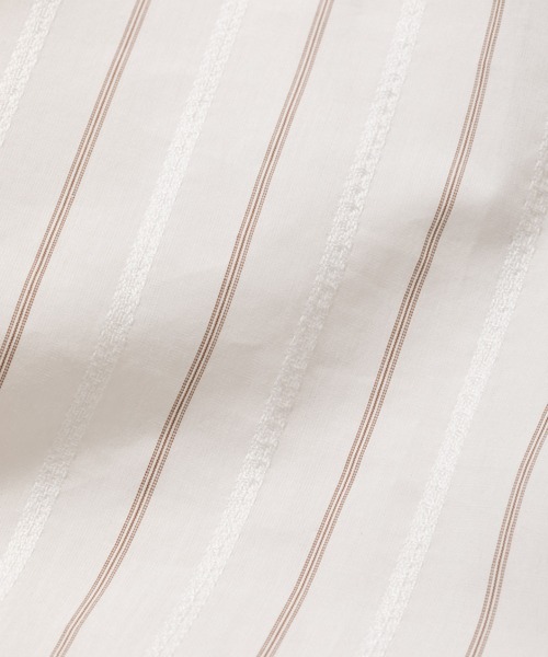 beautiful people（ビューティフルピープル）の「double-end cotton silk JQ stripe shirt（シャツ/ブラウス・レディース・オフホワイト・36/38）」の6枚目の写真