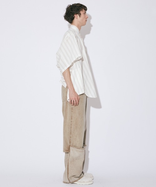 beautiful people（ビューティフルピープル）の「double-end cotton silk JQ stripe shirt（シャツ/ブラウス・レディース・オフホワイト・36/38）」の11枚目の写真
