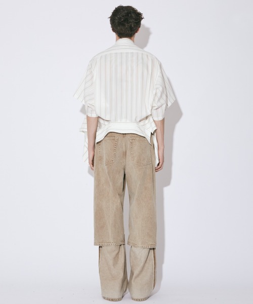 beautiful people（ビューティフルピープル）の「double-end cotton silk JQ stripe shirt（シャツ/ブラウス・レディース・オフホワイト・36/38）」の12枚目の写真