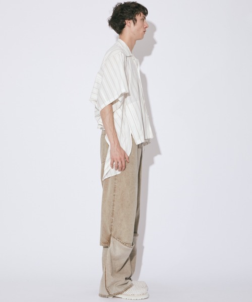 beautiful people（ビューティフルピープル）の「double-end cotton silk JQ stripe shirt（シャツ/ブラウス・レディース・オフホワイト・36/38）」の15枚目の写真