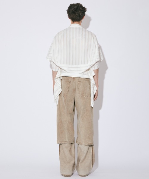 beautiful people（ビューティフルピープル）の「double-end cotton silk JQ stripe shirt（シャツ/ブラウス・レディース・オフホワイト・36/38）」の16枚目の写真