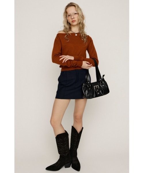 SLY（スライ）の「SKIRT LIKE S/PT スカートライク ショートパンツ 春服（スラックス・レディース・チャコールグレー/ネイビー・0/1）」の8枚目の写真