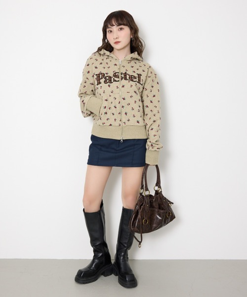 SLY（スライ）の「SKIRT LIKE S/PT スカートライク ショートパンツ 春服（スラックス・レディース・チャコールグレー/ネイビー・0/1）」の16枚目の写真