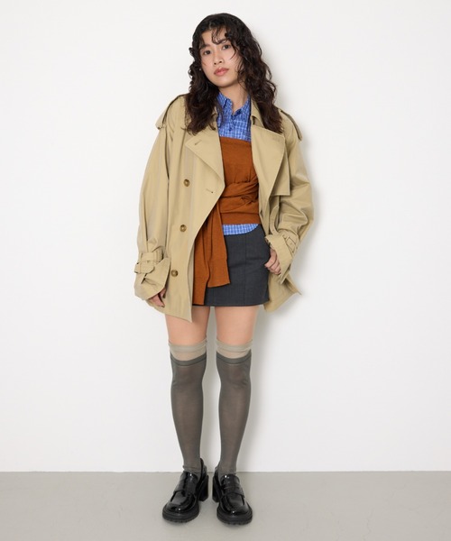 SLY（スライ）の「SKIRT LIKE S/PT スカートライク ショートパンツ 春服（スラックス・レディース・チャコールグレー/ネイビー・0/1）」の13枚目の写真