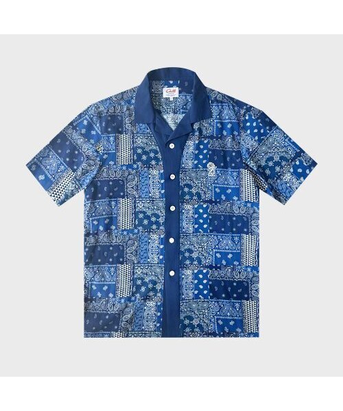 CHILL SPORTS CLUB(チルスポーツクラブ)の「ペイズリー パッチワーク ディープネイビー(シャツ/ブラウス・メンズ・その他・MEDIUM/LARGE/X-LARGE)」の1枚目の写真