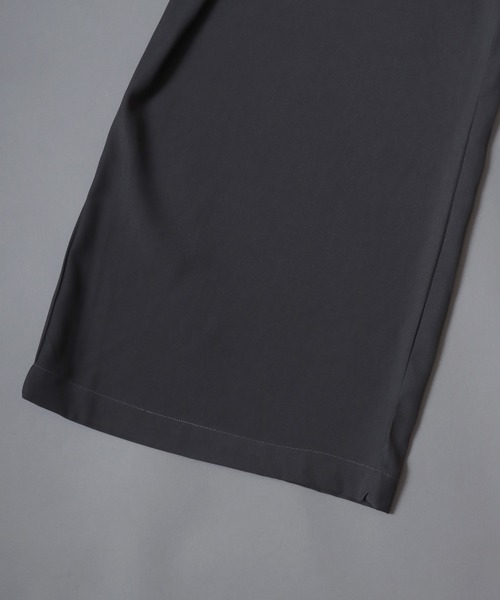 SITRY（シトリー）の「Gabardine Drape Wide Skirt Pants/ギャバジン ドレープ スカートパンツ ワイドパンツ スラックス 袴パンツ レディース メンズ（スラックス・メンズ・チャコール/アイボリー/ブラック・L/M）」の11枚目の写真