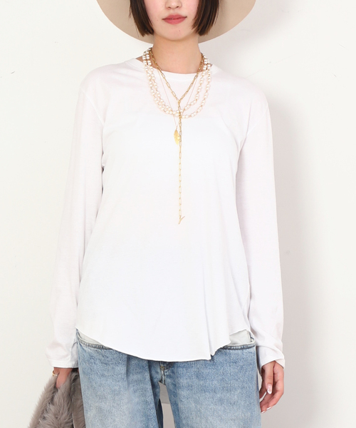 追加2New round tail T-sh（Tシャツ/カットソー）｜AP STUDIO