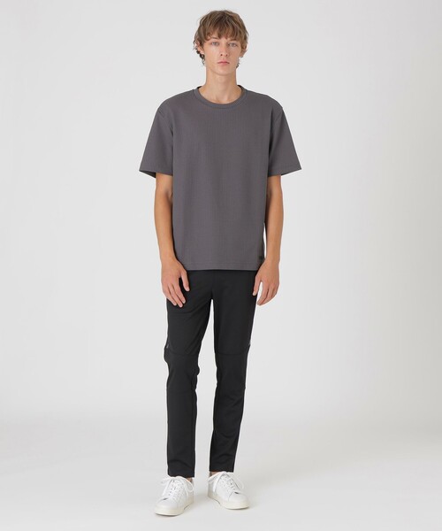 BLACK LABEL CRESTBRIDGE(ブラックレーベル・クレストブリッジ)の「【一部店舗限定】テクスチャータックサイドチェックTシャツ(Tシャツ/カットソー・メンズ・グレー系その他/ブラック/オフホワイト・M/L/XL)」の10枚目の写真