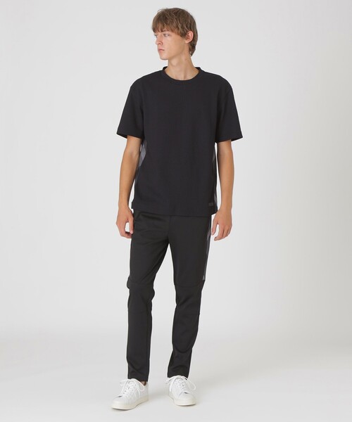 BLACK LABEL CRESTBRIDGE(ブラックレーベル・クレストブリッジ)の「【一部店舗限定】テクスチャータックサイドチェックTシャツ(Tシャツ/カットソー・メンズ・グレー系その他/ブラック/オフホワイト・M/L/XL)」の16枚目の写真