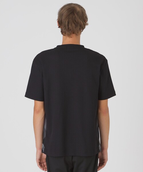 BLACK LABEL CRESTBRIDGE(ブラックレーベル・クレストブリッジ)の「【一部店舗限定】テクスチャータックサイドチェックTシャツ(Tシャツ/カットソー・メンズ・グレー系その他/ブラック/オフホワイト・M/L/XL)」の18枚目の写真