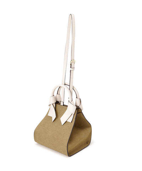 NATURAL BEAUTY BASIC（ナチュラルビューティーベーシック）の「◇リボンハンドルトートバッグ（トートバッグ・レディース・ホワイト系その他/ベージュ系その他/ブラック・ﾌﾘ-）」の14枚目の写真