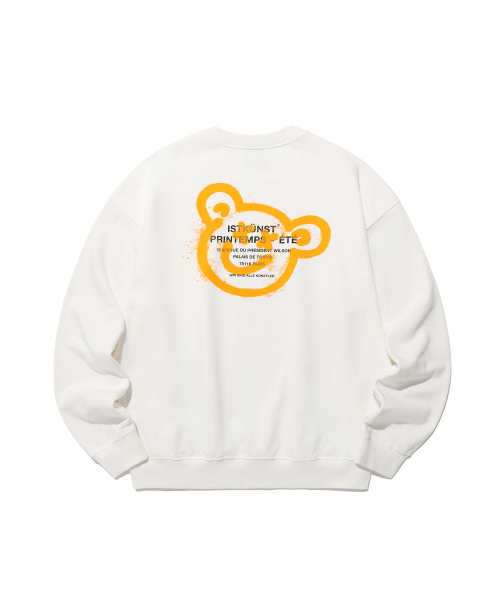 ISTKUNST(イストクンスト)の「BEAR&SMILEY SWEATSHIRTS_WHITE(IK2DSMM441A)(スウェット・レディース・その他・S/M/L/XL)」の2枚目の写真